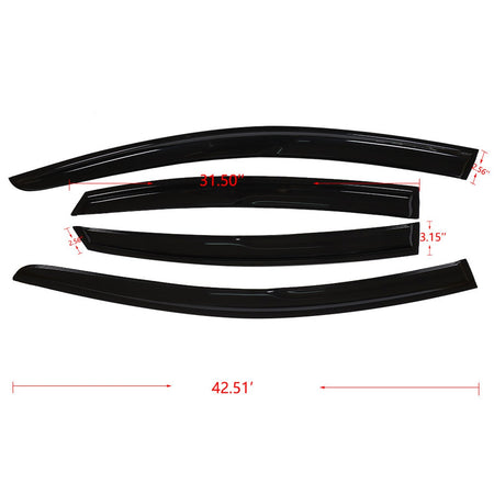 Labwork Window Visor Vent Sun Shade Rain Guard For 2015 2016-2019 Hyundai Sonata Lab Work Auto