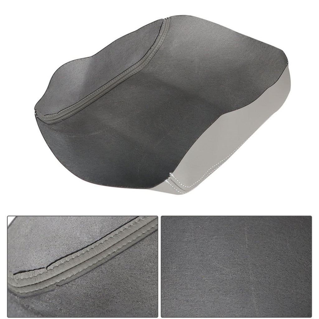 Leather Center Console Lid Armrest Cover Fit for 2009-2015 HONDA Pilot 3.5L Gray Lab Work Auto