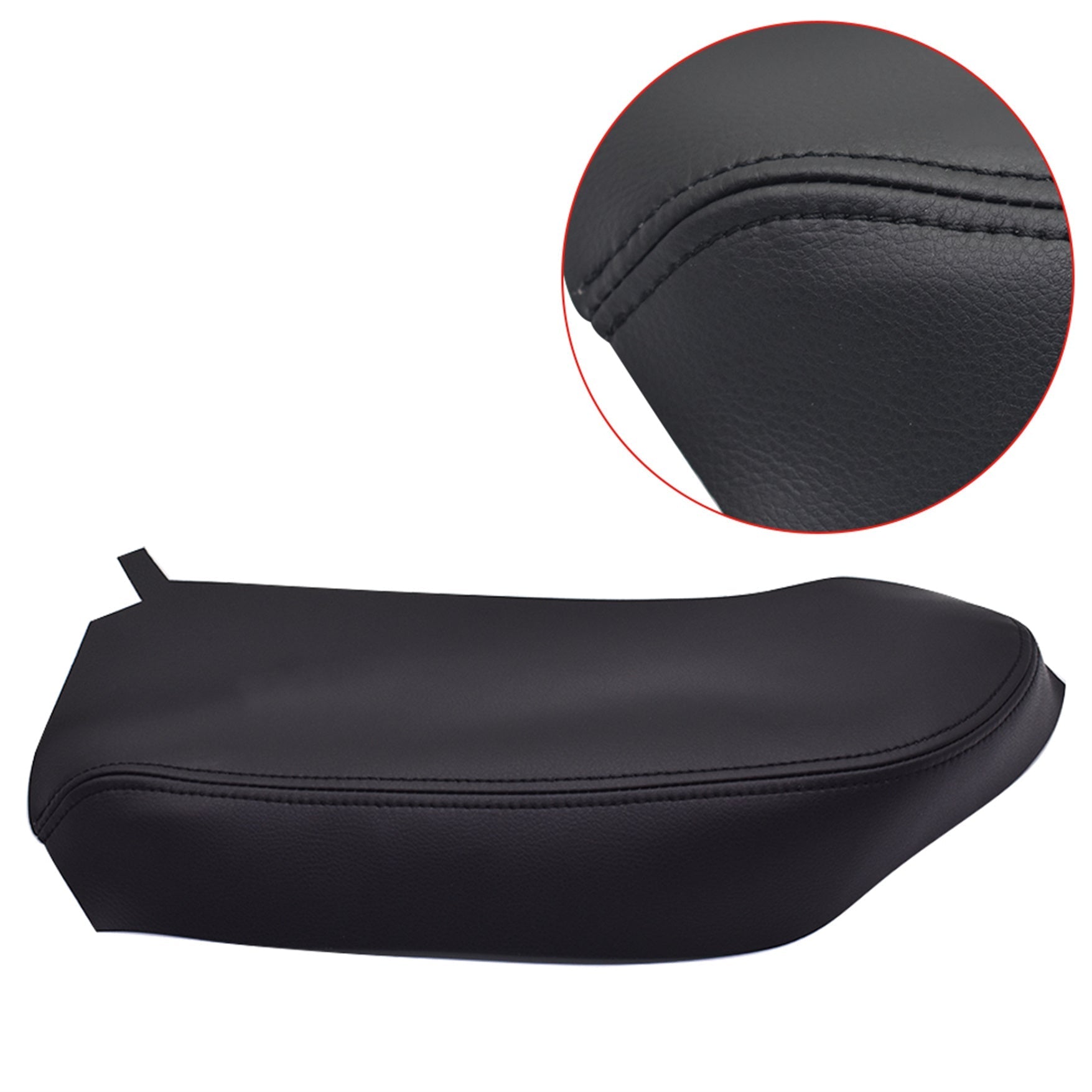 Leather Center Console Lid Armrest Cover Skin For 2007-2013 Acura MDX  Black Lab Work Auto