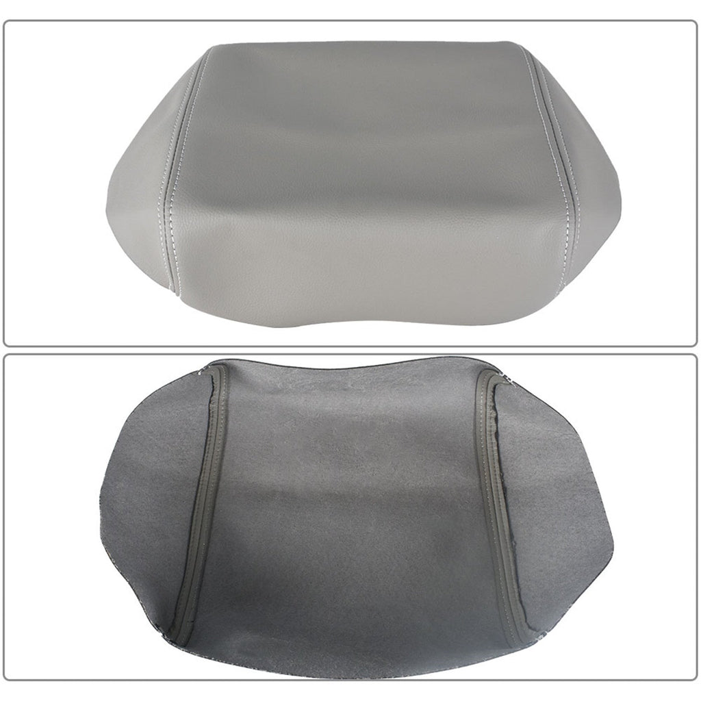 Leather Gray Front Center Console Lid Door Armrest Cover For 09-15 Honda Pilot Lab Work Auto