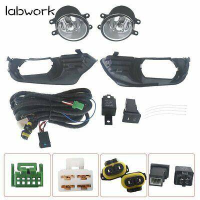 Left+Right Clear Bumper Fog Lights w/Switch Kit For 2007-2009 Toyota Camry Lab Work Auto