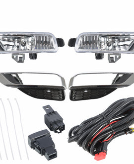 Left & Right Fog Lights Lamps+Wiring Kit & Switch For 2015 2016 Honda CRV CR-V