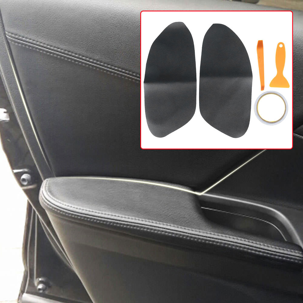 Lh+Rh Leather Synthetic Door Panel Armrest Cover For 08-12 Honda Accord Sedan Lab Work Auto