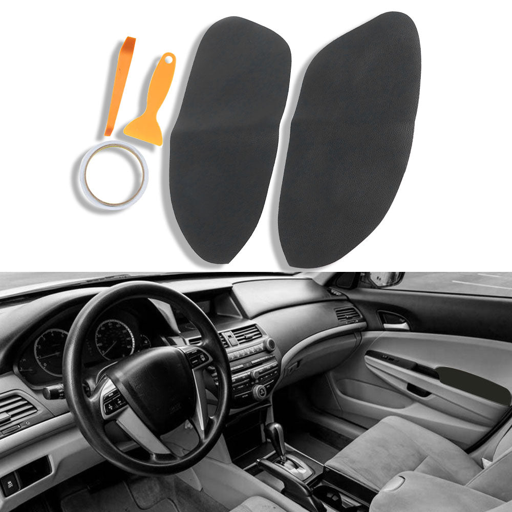Lh+Rh Leather Synthetic Door Panel Armrest Cover For 08-12 Honda Accord Sedan Lab Work Auto
