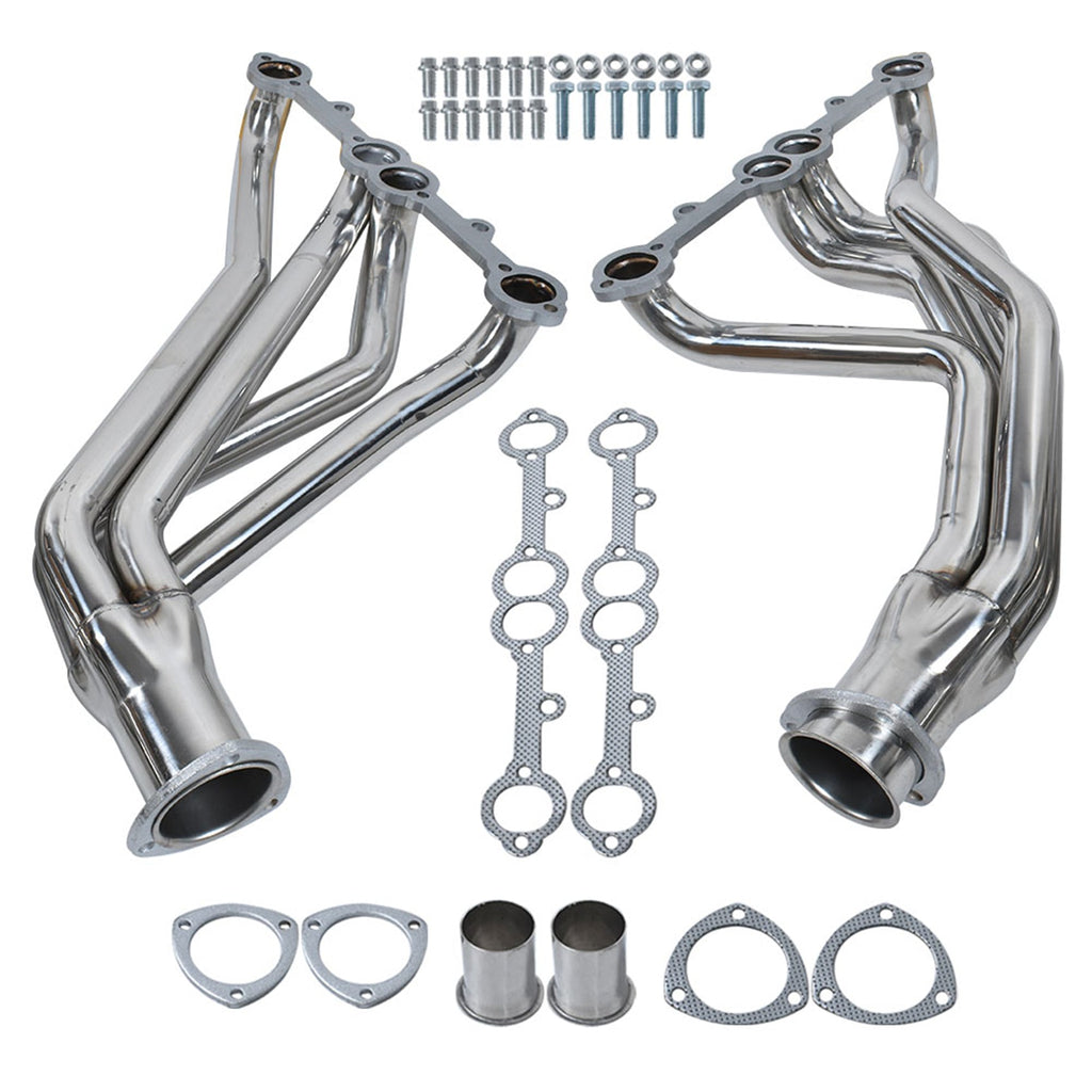 Long Tube Racing Exhaust Manifold Header Front Fit for 69-81 Chevy Corvette 5.7L Lab Work Auto