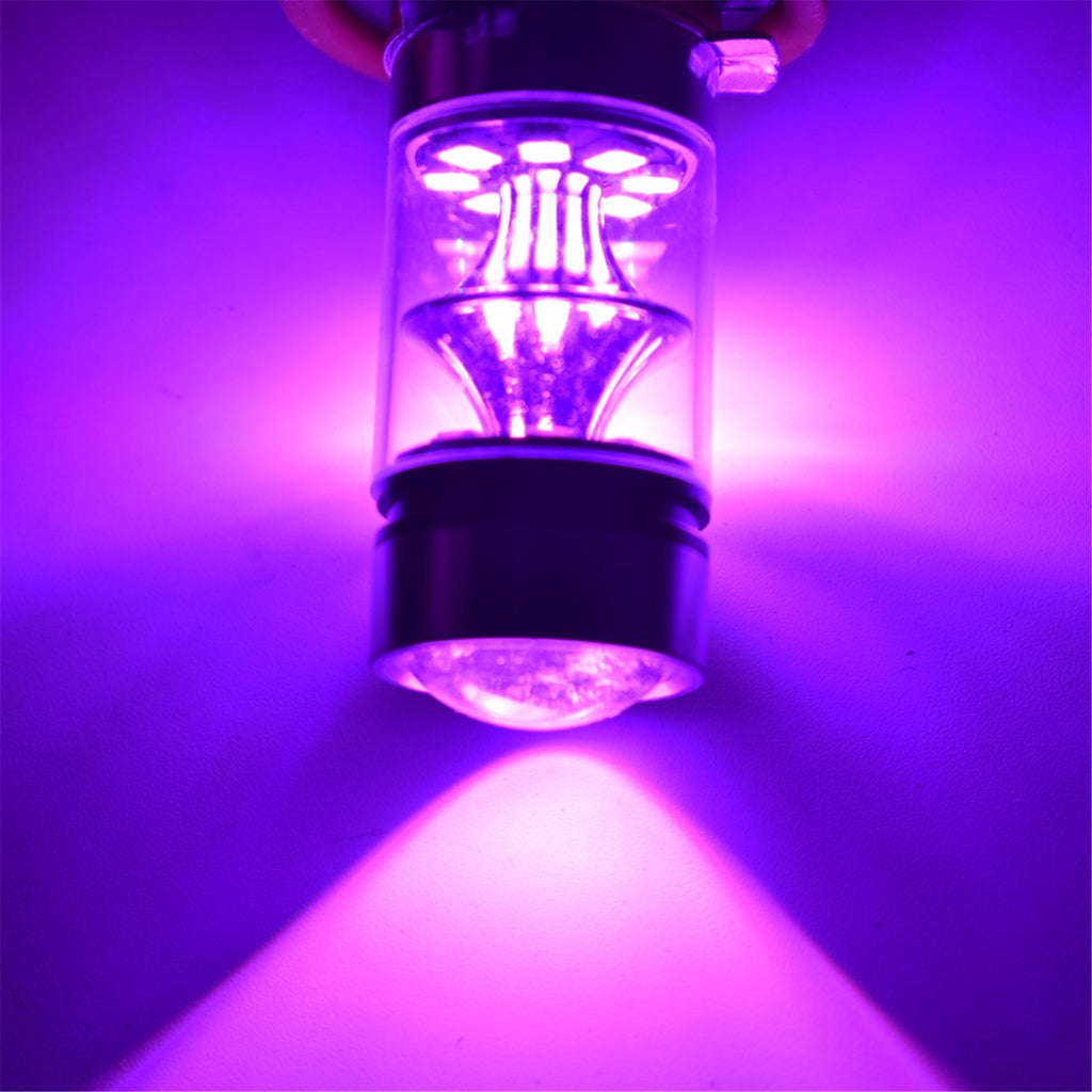 NEW 2x H8 H9 H11 H16 14000K Purple 100W LED Headlight Bulbs Kit Fog Light - Lab Work Auto