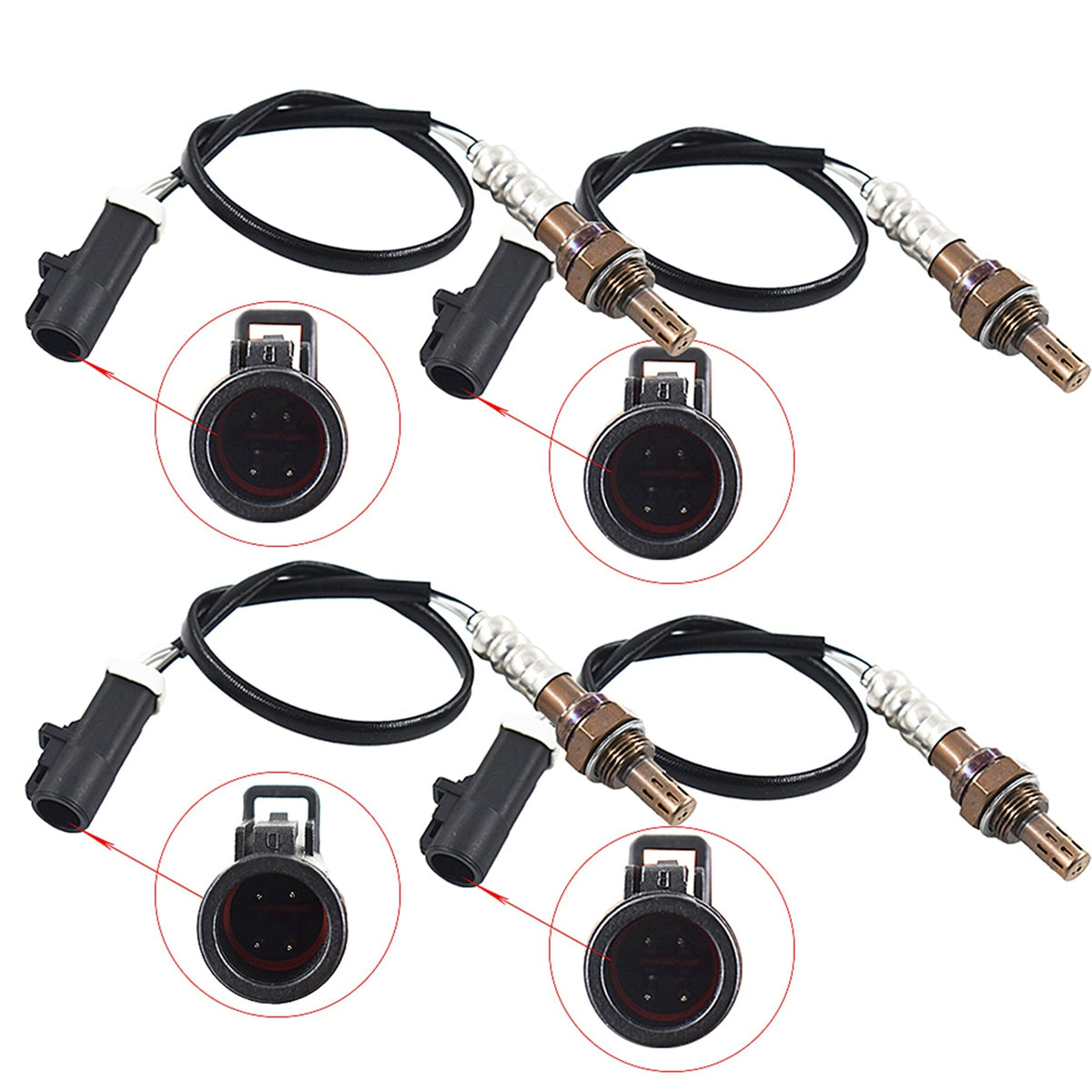 New 2 Upstream  2 Downstream Oxygen O2 Sensor For 99-03 Ford Mustang 3.8 4.6L US Lab Work Auto