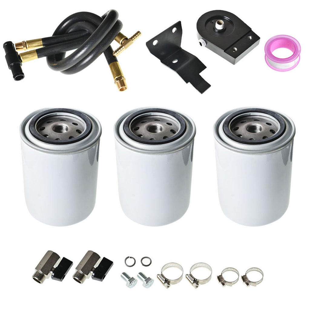 New Coolant Filtration Filter Kit 3Filter For 03-07 Ford 6.0L Powerstroke Diesel-Lab Work Auto Parts-