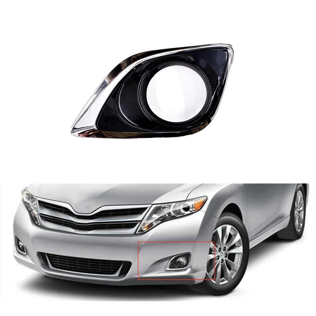New Fog Light Trim LH Driver Side for Toyota Venza TO1038183 2013-2016 US Lab Work Auto