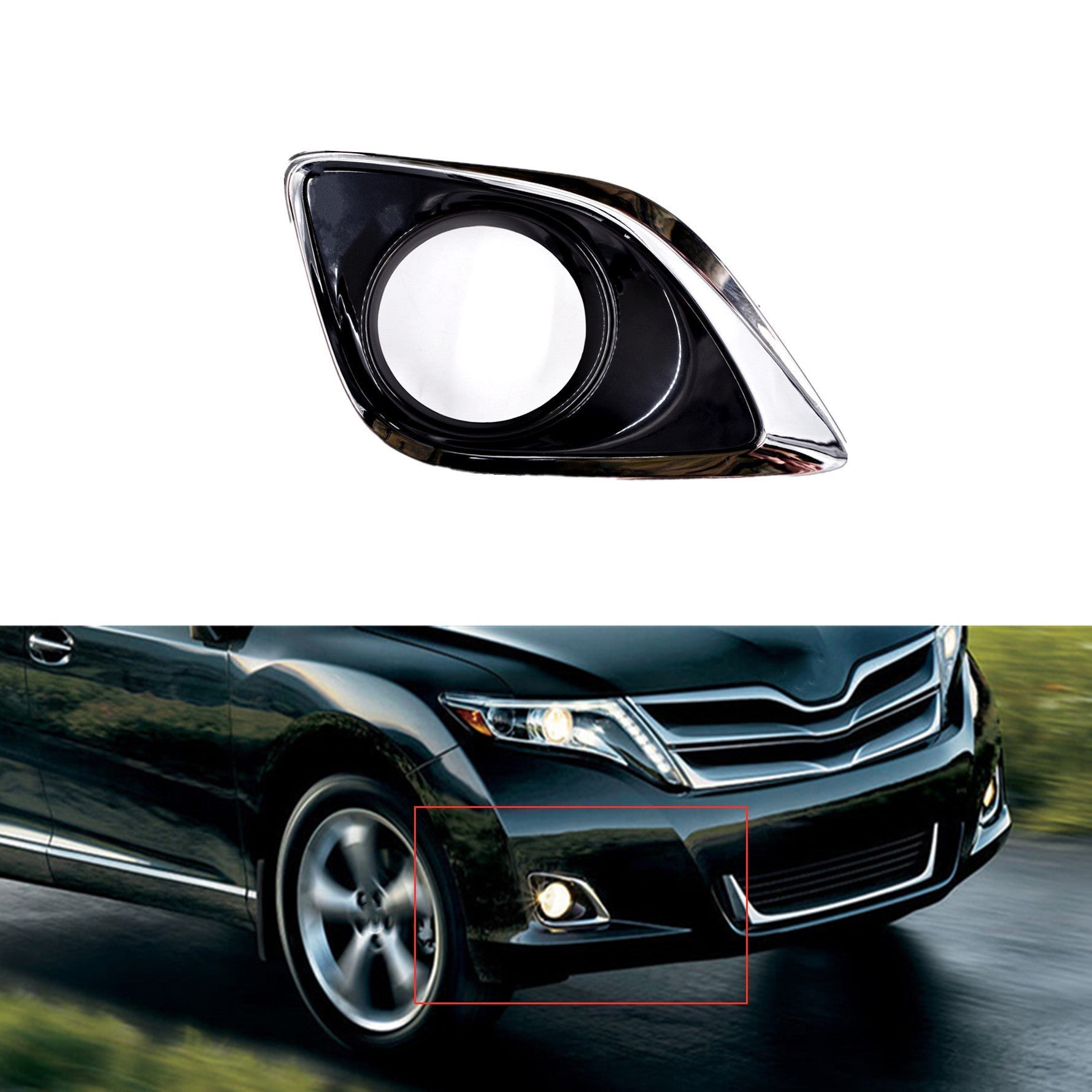 New Fog Trim Light RH (Passenger Side) for Toyota Venza TO1039183 2013 14 15 16 Lab Work Auto