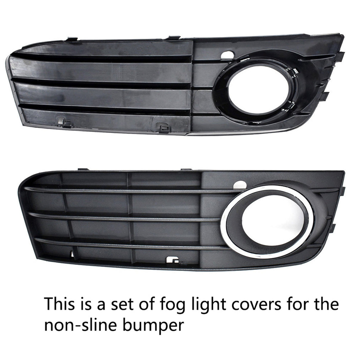 New Pair Front Bumper Fog Light Grille Grill Cover For Audi A4 B8 A4L 2009-2012 Lab Work Auto