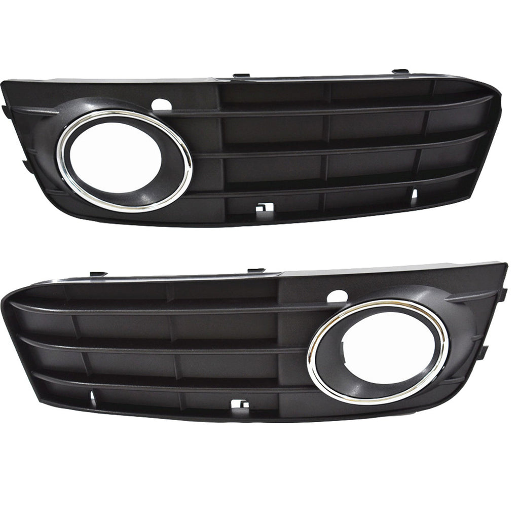New Pair Front Bumper Fog Light Grille Grill Cover For Audi A4 B8 A4L 2009-2012 Lab Work Auto