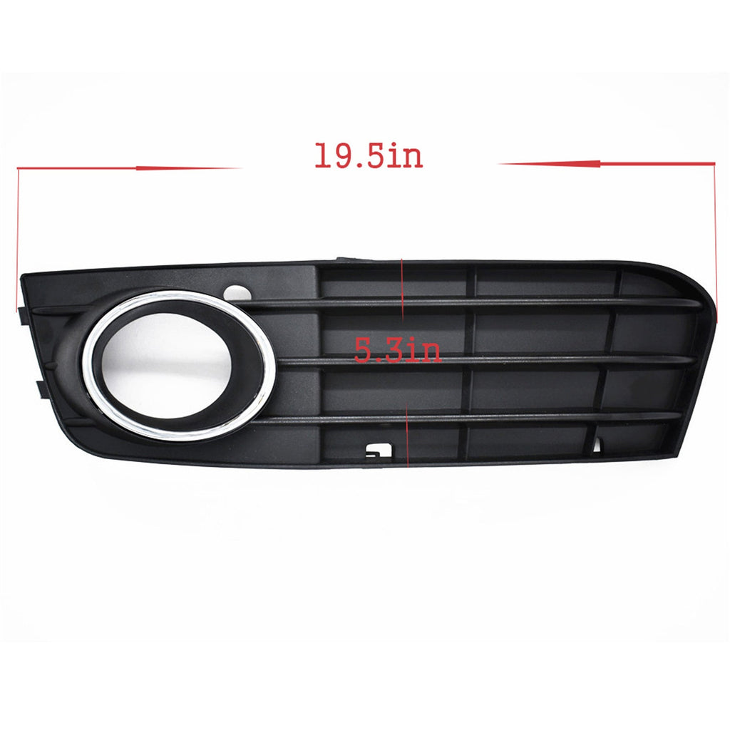 New Pair Front Bumper Fog Light Grille Grill Cover For Audi A4 B8 A4L 2009-2012 Lab Work Auto