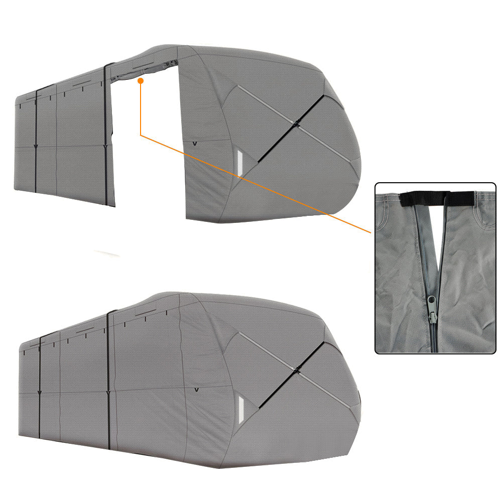 Non-Woven Fabric Travel Trailer RV Cover Waterproof Anti-UV For Camper 27'-30' Lab Work Auto