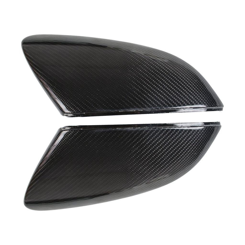 Pair Replacement Carbon Fiber Side Mirror Cover Cap For 2016-2020 Honda Civic Lab Work Auto