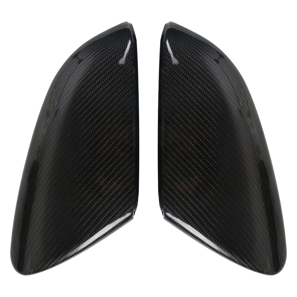 Pair Replacement Carbon Fiber Side Mirror Cover Cap For 2016-2020 Honda Civic Lab Work Auto