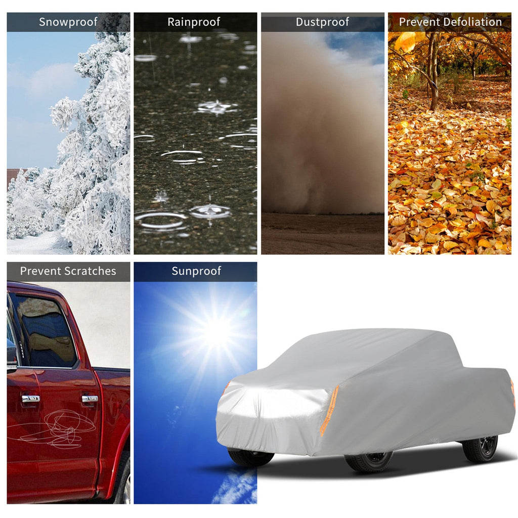 Pickup Truck Cover Outdoor Breathable Waterproof Sun UV Rain Heat Resistant Lab Work Auto