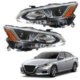 Projector Headlights For 2019-2020 Nissan Altima Halogen Headlamps Right & Left