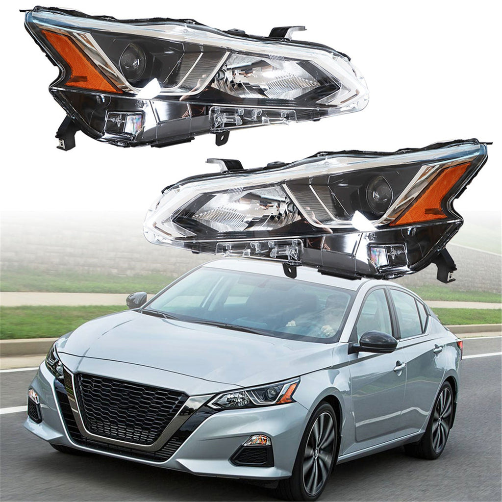 Projector Headlights For 2019-2020 Nissan Altima Halogen Headlamps Right & Left Lab Work Auto