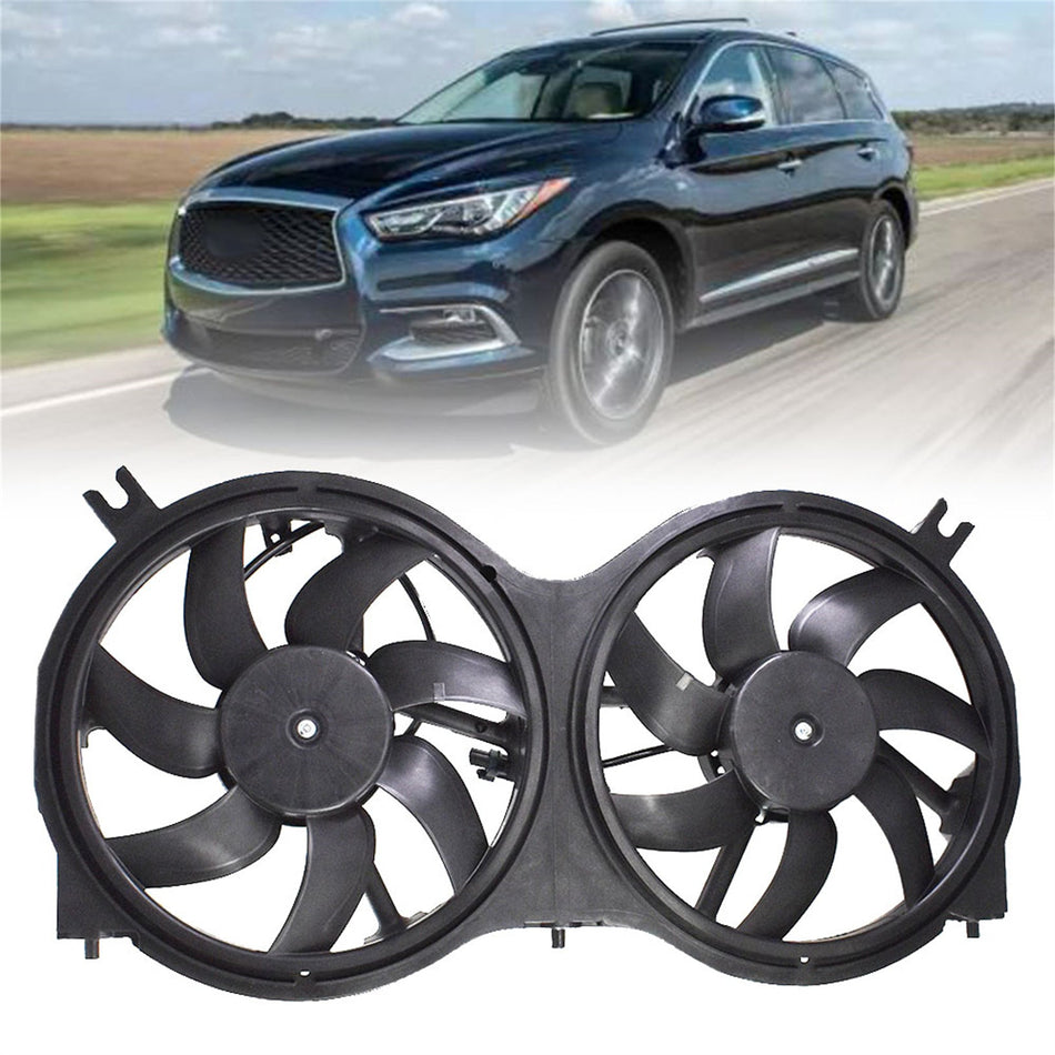 Radiator A/C Condenser Cooling Fan for Pathfinder 13-19 Infiniti QX60 TYC623760 Lab Work Auto