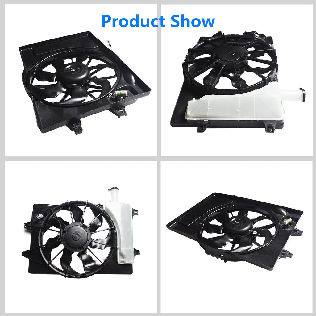 Radiator AC Condenser Cooling Fan Assembly For 2017-2018 Elantra 2.0L Lab Work Auto