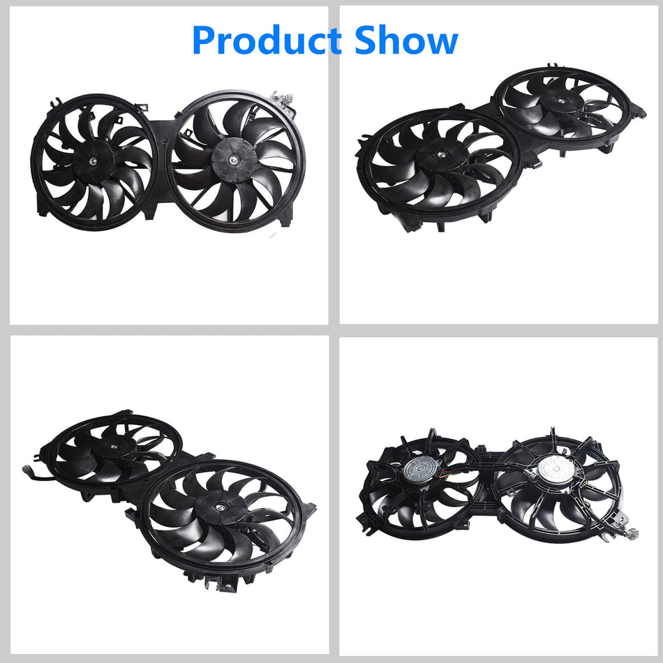 Radiator + AC Condenser Cooling Fan For 07-18 Altima Sedan 16-18 Maxima 620-453 Lab Work Auto