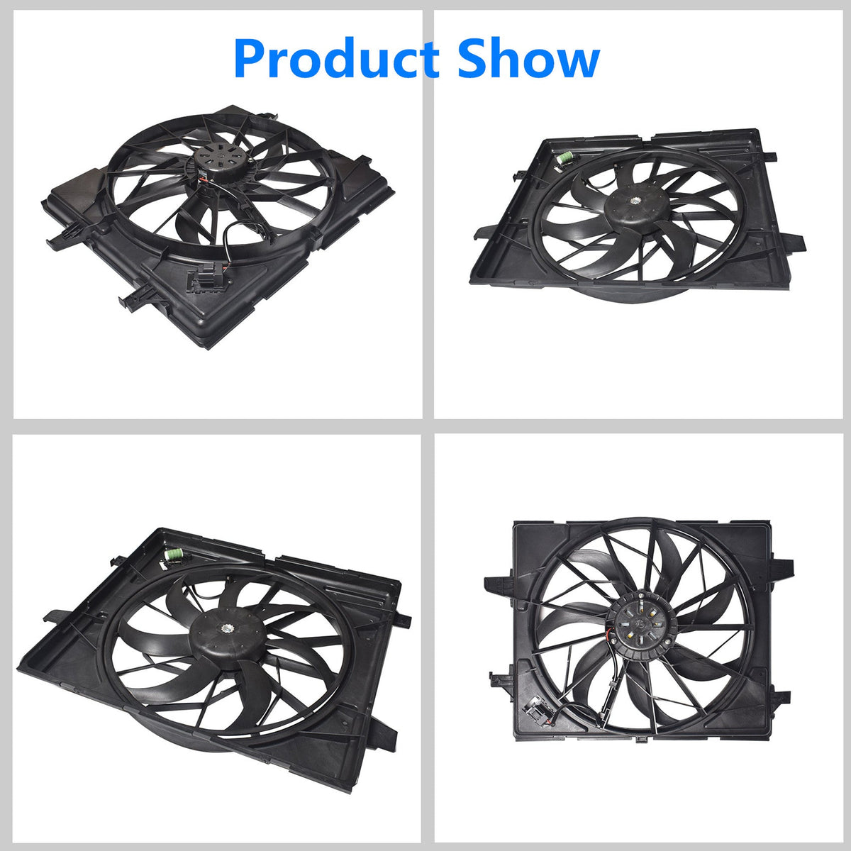 Radiator And A/C Condenser Fan For Jeep Grand Cherokee Dodge Durango 3 prong Lab Work Auto