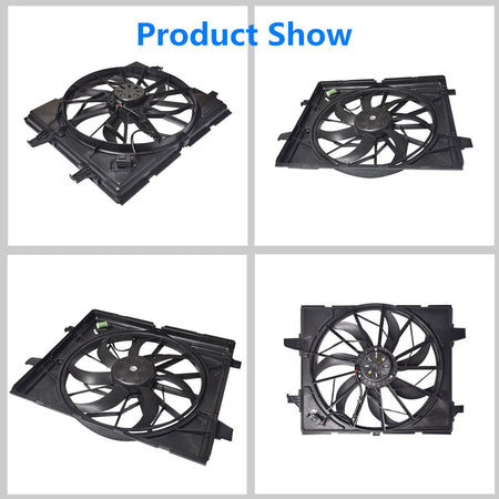 Radiator And A/C Condenser Fan For Jeep Grand Cherokee Dodge Durango 3 prong Lab Work Auto