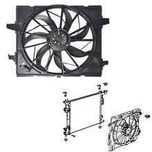 Load image into Gallery viewer, Radiator And A/C Condenser Fan For Jeep Grand Cherokee Dodge Durango 3 prong Lab Work Auto