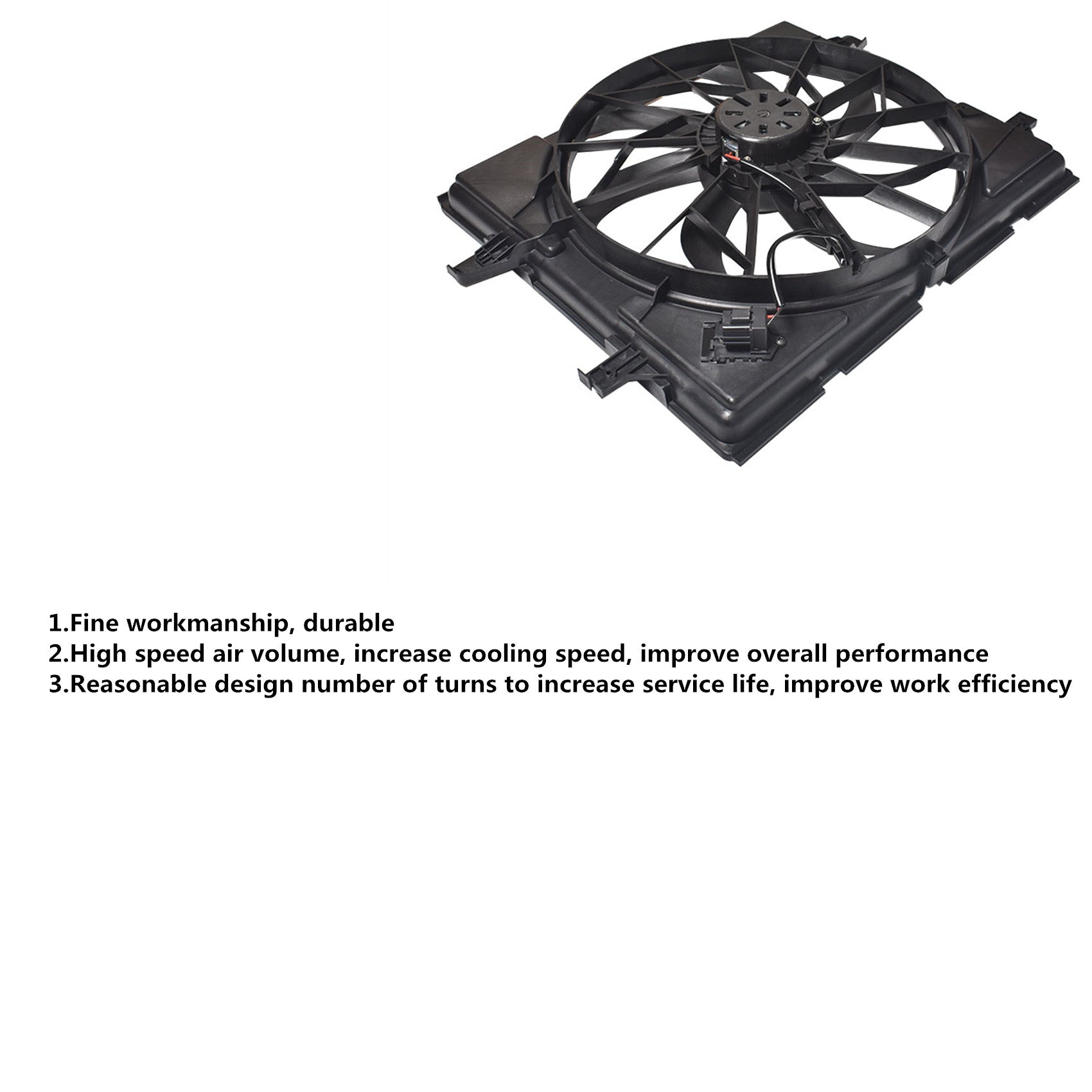 Radiator And A/C Condenser Fan For Jeep Grand Cherokee Dodge Durango 3 prong Lab Work Auto