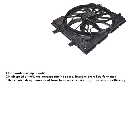 Radiator And A/C Condenser Fan For Jeep Grand Cherokee Dodge Durango 3 prong Lab Work Auto
