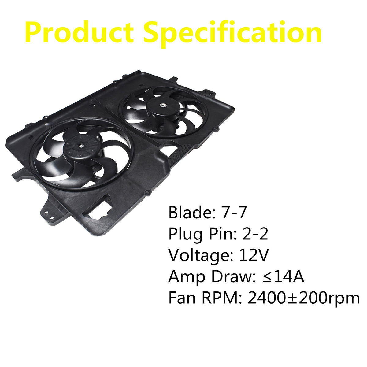 Radiator And Condenser Fan For Ford Escape Mercury Mariner FO3115182 FA70593 Lab Work Auto