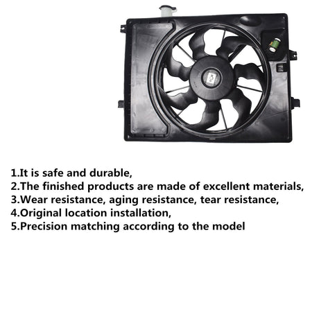 Radiator And Condenser Fan For Hyundai Elantra Kia Forte HY3115152 TYC623510 Lab Work Auto