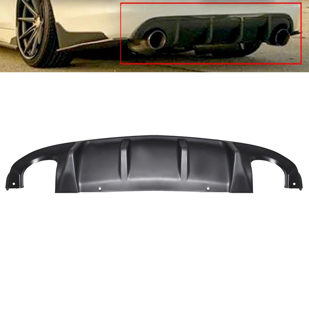 Rear Bumper Lip Spoiler Diffuser Splitter Black Fit for 2014-2017 Q50 AQ Style JDM Sport Lab Work Auto