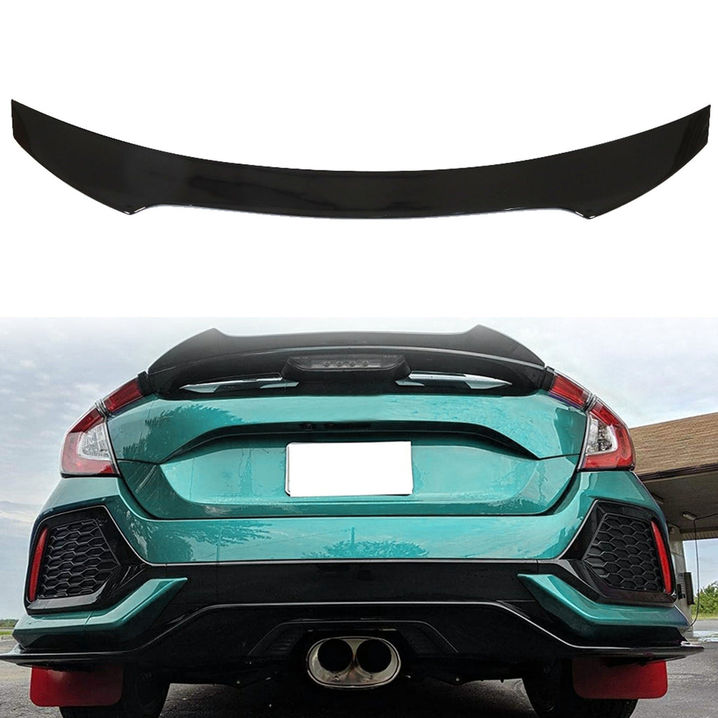 Rear Trunk Spoiler Wing For 2016 2017 2018-2021 Honda Civic Glossy Black Lab Work Auto