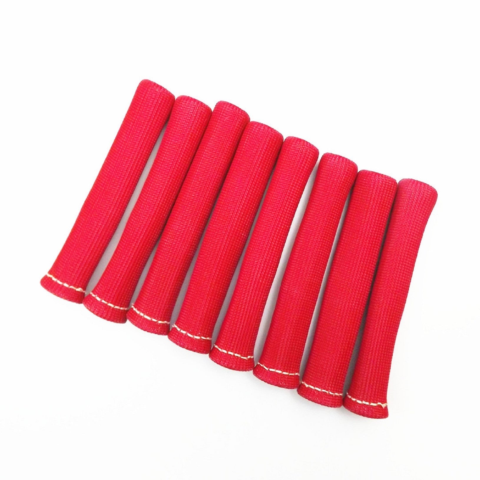 Red 8pcs 1200° Spark Plug Wire Boots Heat Shield Protector Sleeve SBC BBC Lab Work Auto