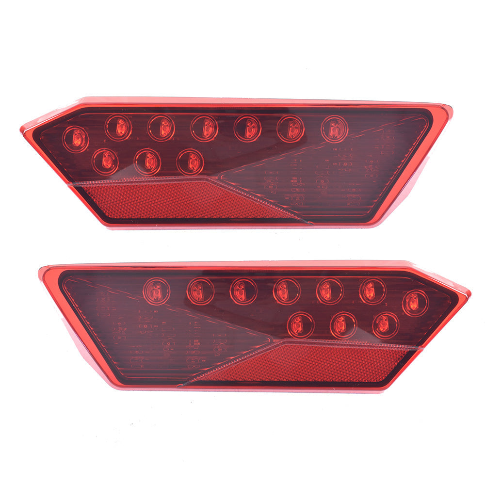 Red LED Tail lights for Polaris RZR 1000 XP 900 900s Tubro Pair USA Lab Work Auto