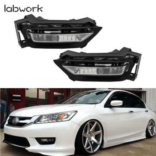 Replacement Fog Lights+Switch Left+Right For 2013-2015 Honda Accord Sedan 4Dr Lab Work Auto