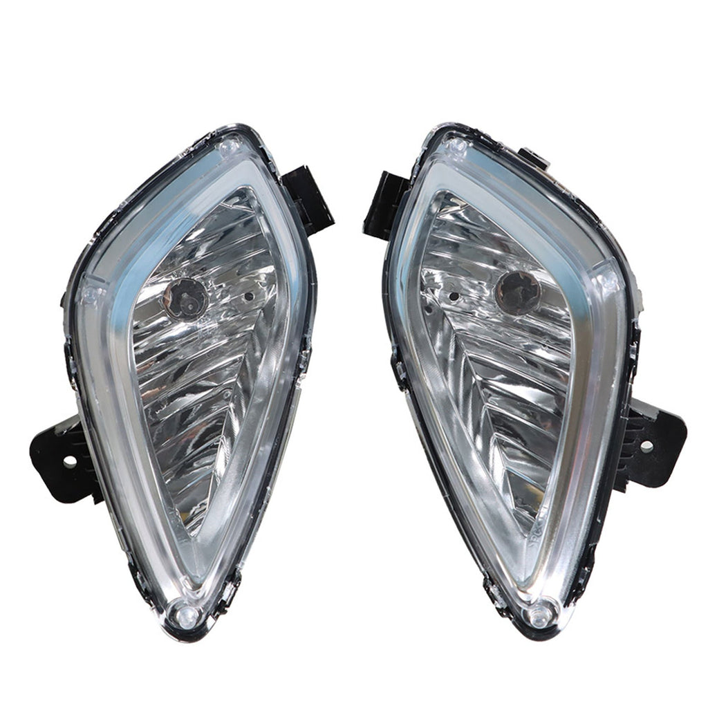 Replacement for 2011-2013 Hyundai Elantra Front Bumper Fog Lamp Transparent Lens Left + Right 2 Pieces Lab Work Auto