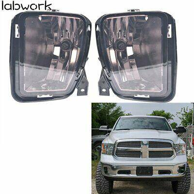 Smoked Fog Lights Lamps Left+Right For 2013 - 18 Dodge RAM 1500 Lab Work Auto