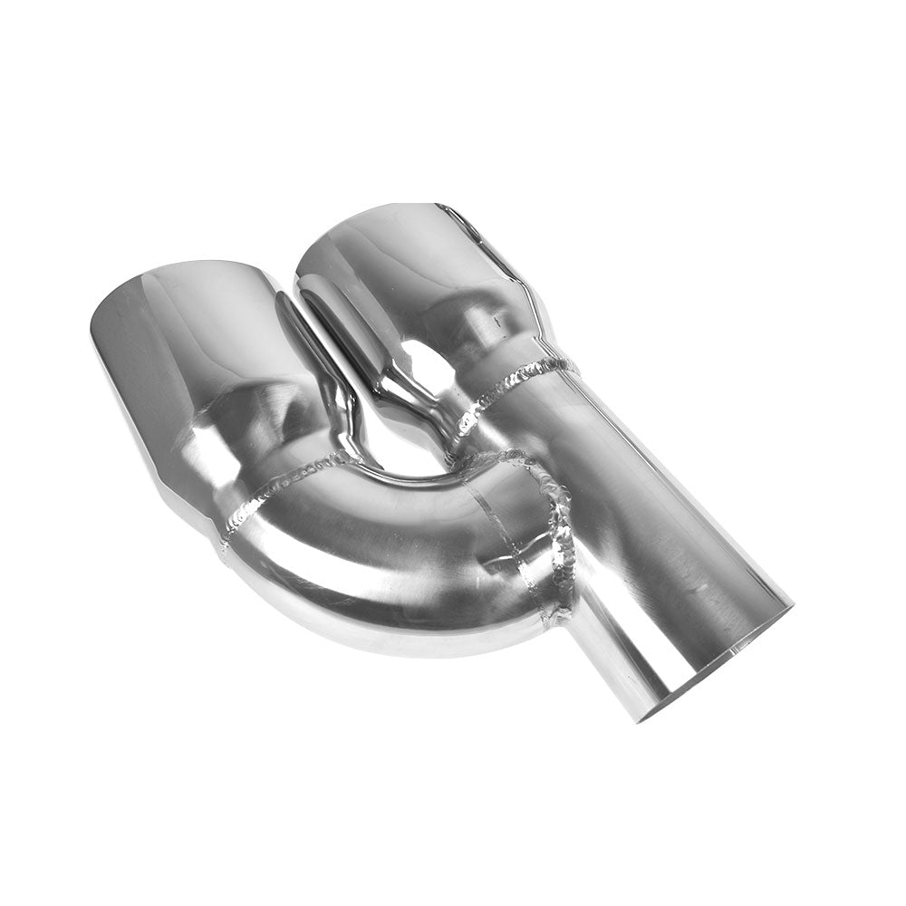 Pair Black Quad 4" Out 3" In Staggered Dual Wall Angle Cut - Foto 7