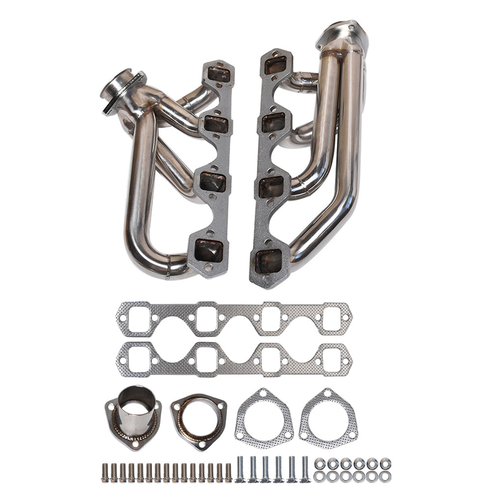 Stainless Steel Shorty Headers Exhaust Manifolds For 1965-1976 Ford 260 289 302 Lab Work Auto