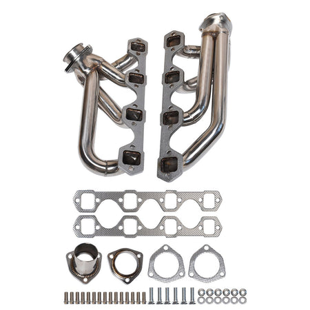Stainless Steel Shorty Headers Exhaust Manifolds For 1965-1976 Ford 260 289 302 Lab Work Auto