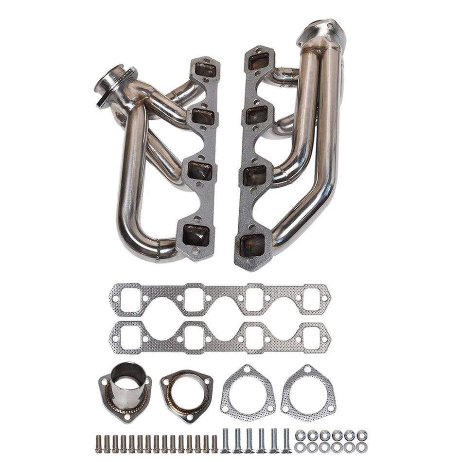 Stainless Steel Shorty Headers Exhaust Manifolds For 1965-1976 Ford 260 289 302 Lab Work Auto