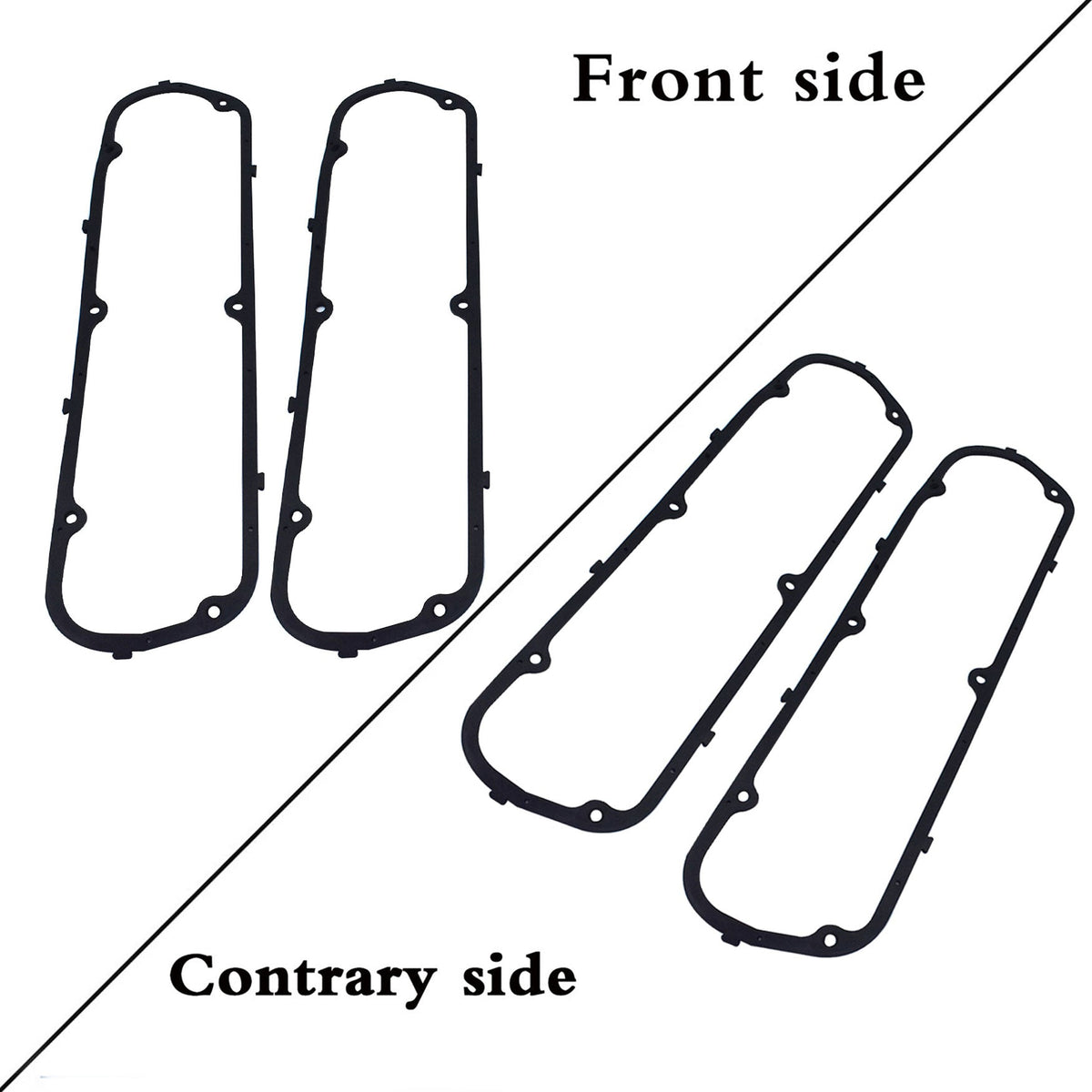 Steel Core Rubber Valve Cover Gaskets for SB Ford 260 289 302 347 351W SBF Lab Work Auto