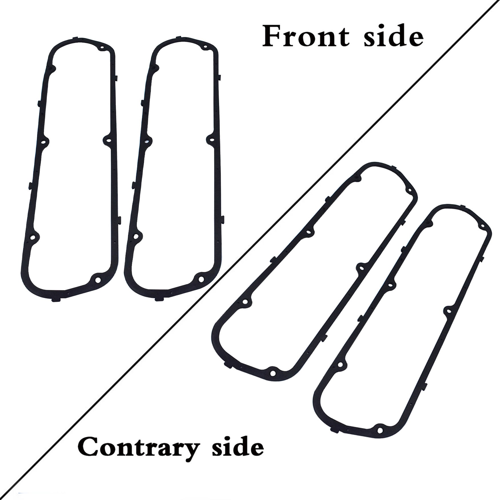 Steel Core Rubber Valve Cover Gaskets for SB Ford 260 289 302 347 351W SBF Lab Work Auto