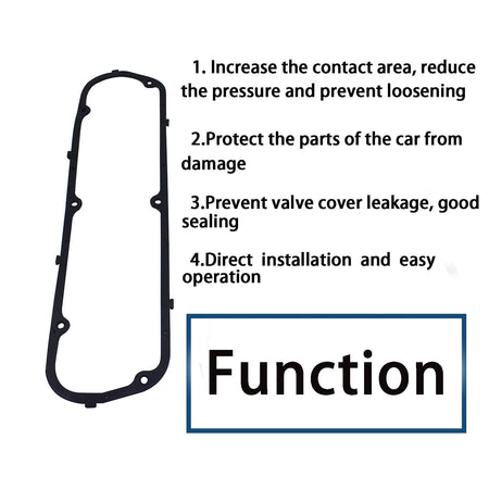 Steel Core Rubber Valve Cover Gaskets for SB Ford 260 289 302 347 351W SBF Lab Work Auto