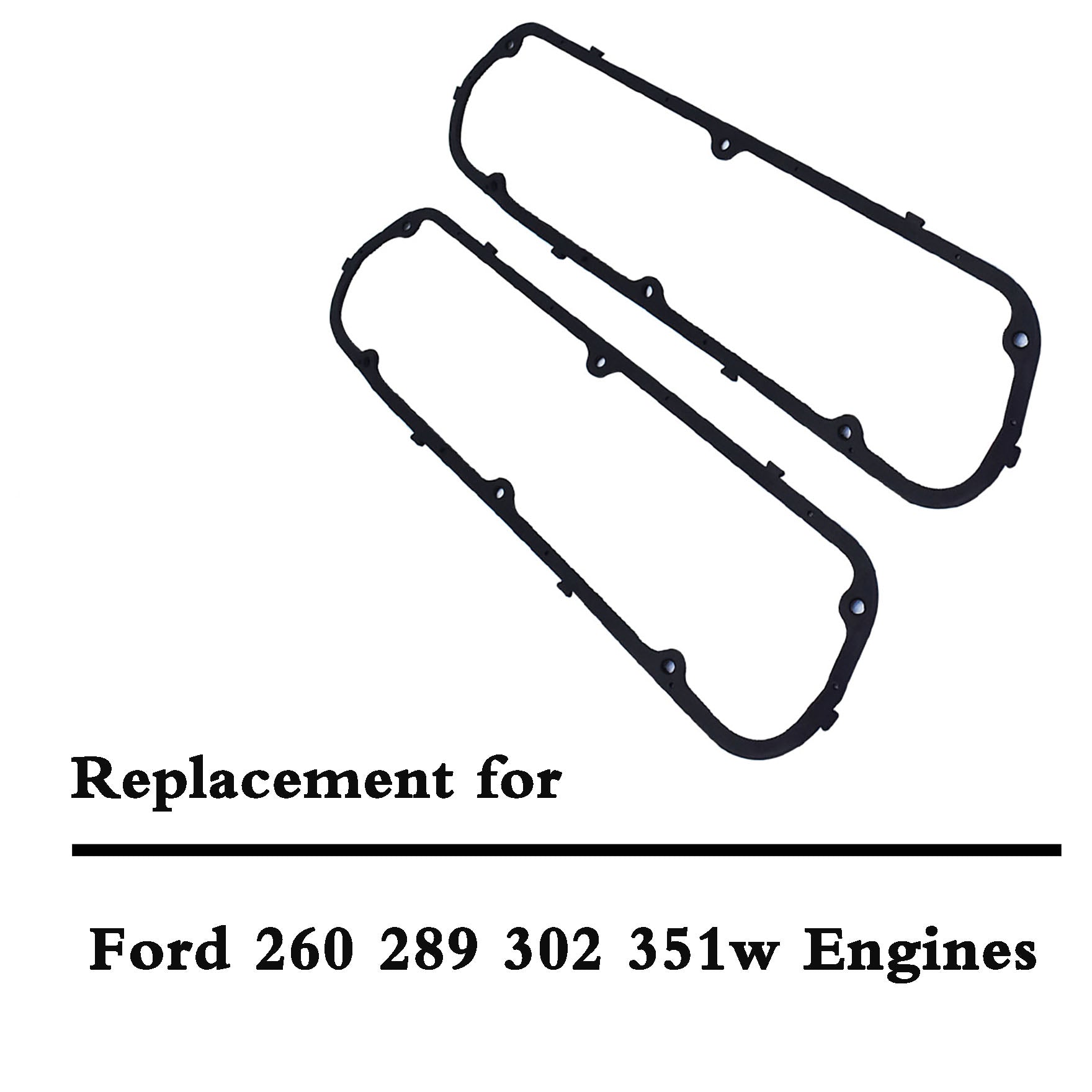 Steel Core Rubber Valve Cover Gaskets for SB Ford 260 289 302 347 351W SBF Lab Work Auto