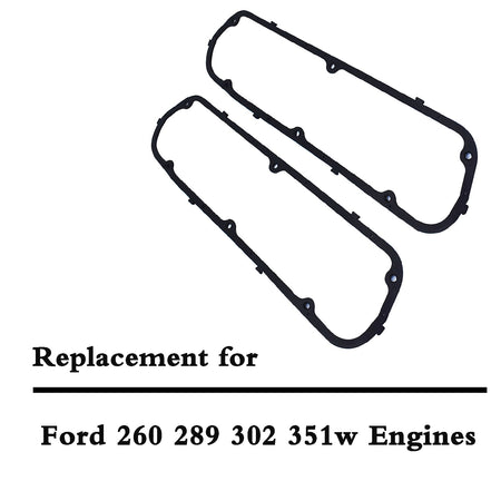 Steel Core Rubber Valve Cover Gaskets for SB Ford 260 289 302 347 351W SBF Lab Work Auto