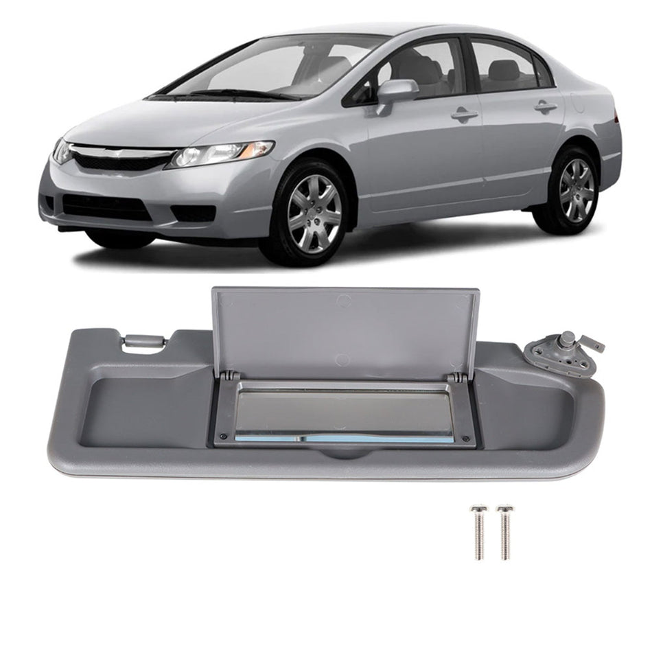 Sun Visor Passenger Right Side Dark Gray Atlas Gray For 2006-2011 Honda Civic Lab Work Auto